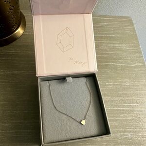 Maya Brenner 14K Heartfelt Heart gold Initial necklace